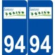 94 Santeny logo autocollant plaque stickers ville