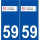 59 Ferrière-la-Grande logo autocollant plaque stickers ville