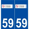 59 Ferrière-la-Grande logo autocollant plaque stickers ville