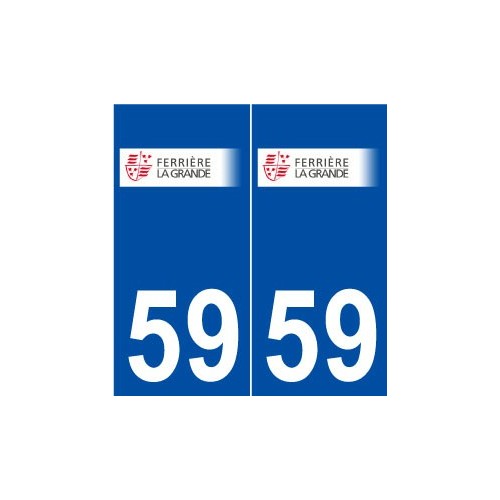59 Ferrière-la-Grande logo autocollant plaque stickers ville