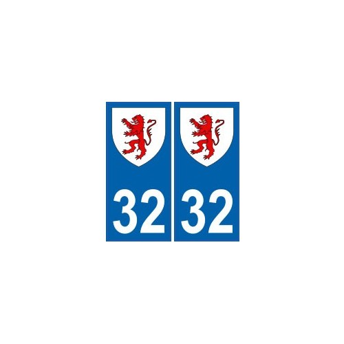 32 Gers autocollant plaque blason armoiries stickers département