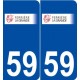 59 Ferrière-la-Grande logo autocollant plaque stickers ville