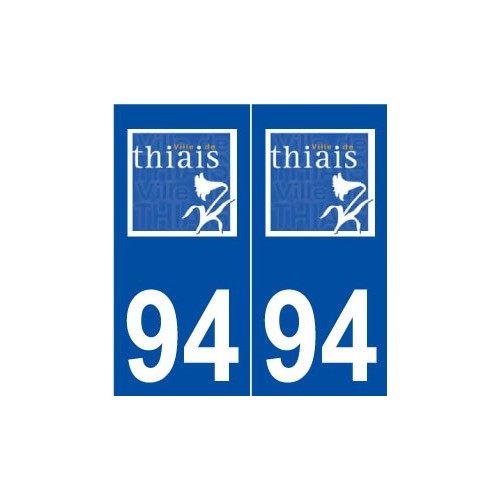 94 Thiais logo autocollant plaque stickers ville