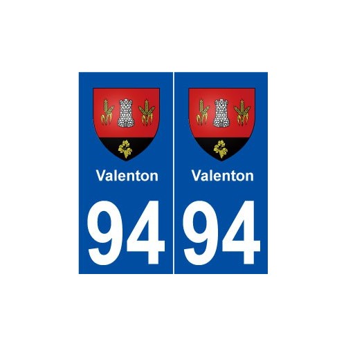 94 Valenton blason autocollant plaque stickers ville