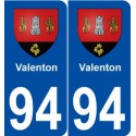 94 Valenton blason autocollant plaque stickers ville
