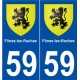 59 Flines-lez-Raches blason autocollant plaque stickers ville