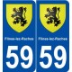 59 Flines-lez-Raches blason autocollant plaque stickers ville