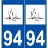 94 Valenton logo autocollant plaque stickers ville