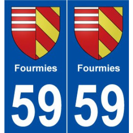 59 Fourmies blason autocollant plaque stickers ville