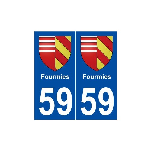 59 Fourmies blason autocollant plaque stickers ville