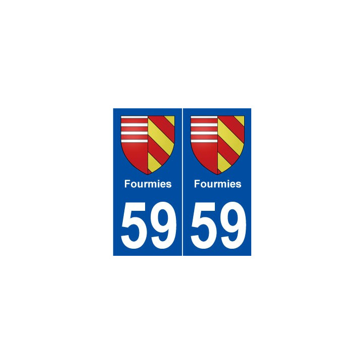 59 Fourmies blason autocollant plaque stickers ville