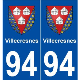 94 Villecresnes blason autocollant plaque stickers ville