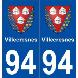 94 Villecresnes blason autocollant plaque stickers ville