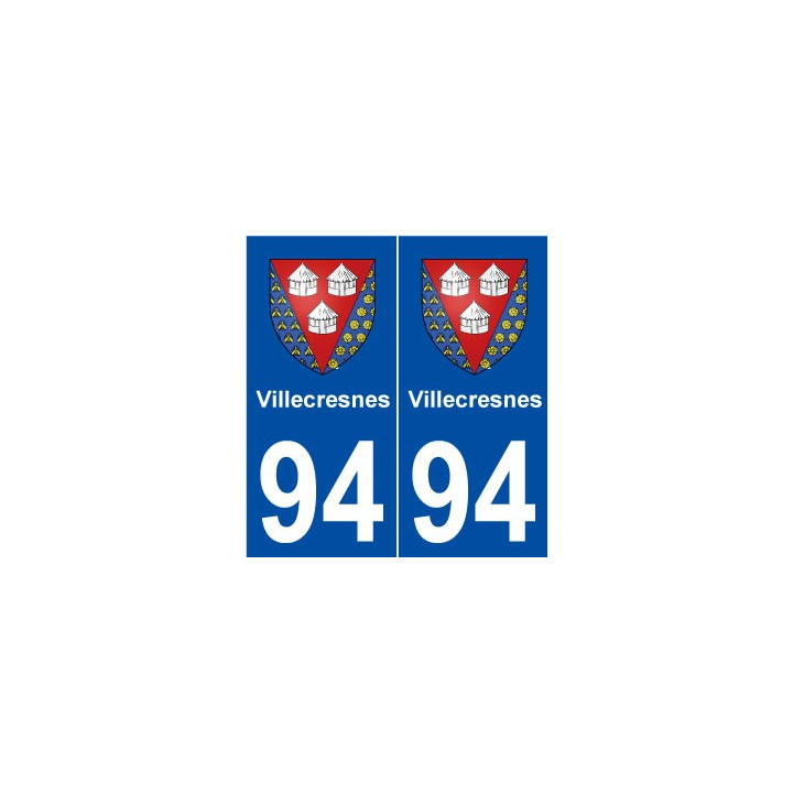 94 Villecresnes blason autocollant plaque stickers ville