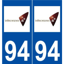 94 Villecresnes logo autocollant plaque stickers ville
