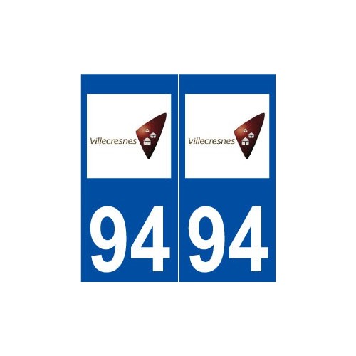 94 Villecresnes logo autocollant plaque stickers ville