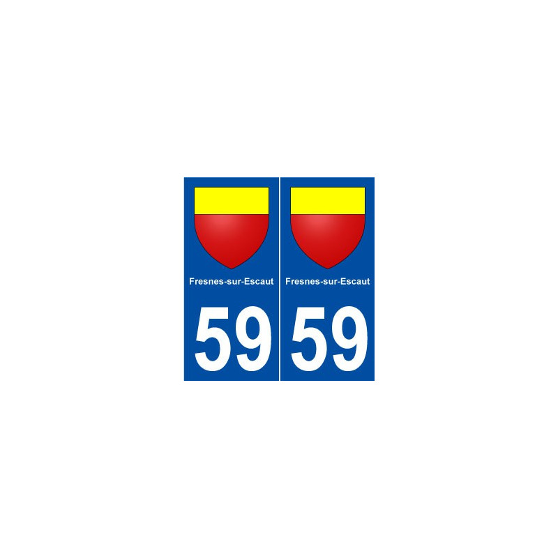 59 Fresnes-sur-Escaut blason autocollant plaque stickers ville