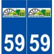 59 Fresnes-sur-Escaut logo autocollant plaque stickers ville