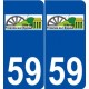 59 Fresnes-sur-Escaut logo autocollant plaque stickers ville