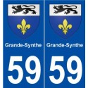 59 Grande-Synthe blason autocollant plaque stickers ville