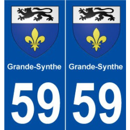 59 Grande-Synthe blason autocollant plaque stickers ville