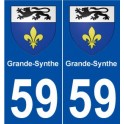 59 Grande-Synthe blason autocollant plaque stickers ville