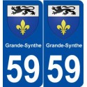 59 Grande-Synthe blason autocollant plaque stickers ville