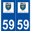 59 Grande-Synthe logo autocollant plaque stickers ville