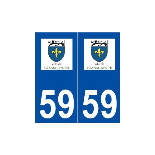 59 Grande-Synthe logo autocollant plaque stickers ville