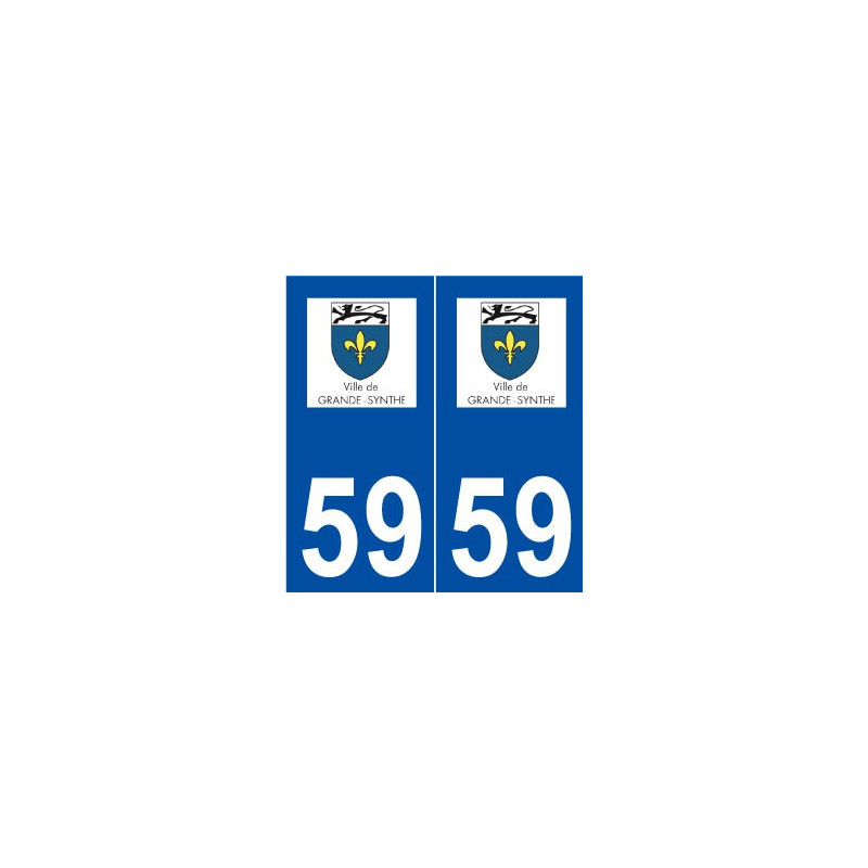59 Grande-Synthe logo autocollant plaque stickers ville