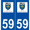 59 Grande-Synthe logo autocollant plaque stickers ville
