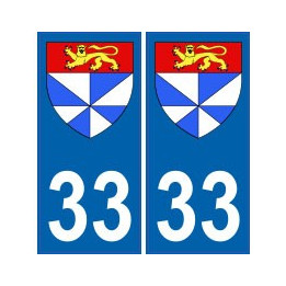 33 Gironde autocollant plaque blason armoiries stickers département
