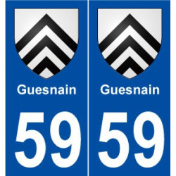 59 Guesnain blason autocollant plaque stickers ville