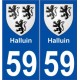 59 Halluin blason autocollant plaque stickers ville