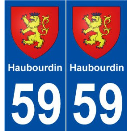 59 Haubourdin blason autocollant plaque stickers ville