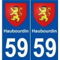 59 Haubourdin blason autocollant plaque stickers ville