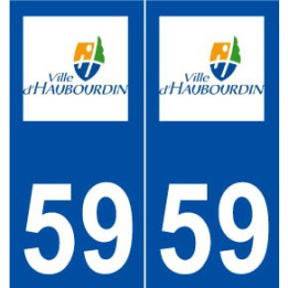 59 Haubourdin logo autocollant plaque stickers ville