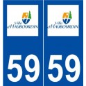 59 Haubourdin logo autocollant plaque stickers ville