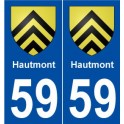 59 Hautmont blason autocollant plaque stickers ville
