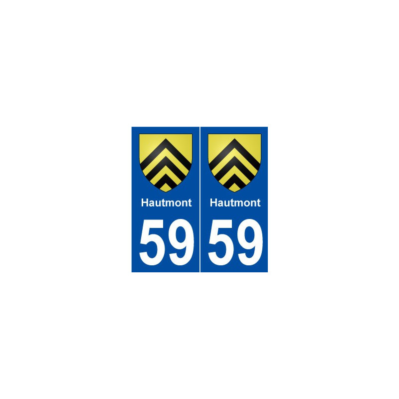 59 Hautmont blason autocollant plaque stickers ville