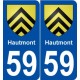 59 Hautmont blason autocollant plaque stickers ville