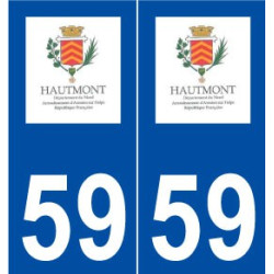 59 Hautmont logo autocollant plaque stickers ville