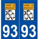 93 Bagnolet logo autocollant plaque stickers ville