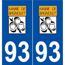 93 Bagnolet logo autocollant plaque stickers ville