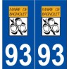 93 Bagnolet logo autocollant plaque stickers ville
