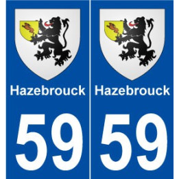 59 Hazebrouck blason autocollant plaque stickers ville