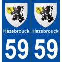 59 Hazebrouck wappen aufkleber typenschild aufkleber stadt