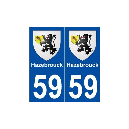 59 Hazebrouck blason autocollant plaque stickers ville
