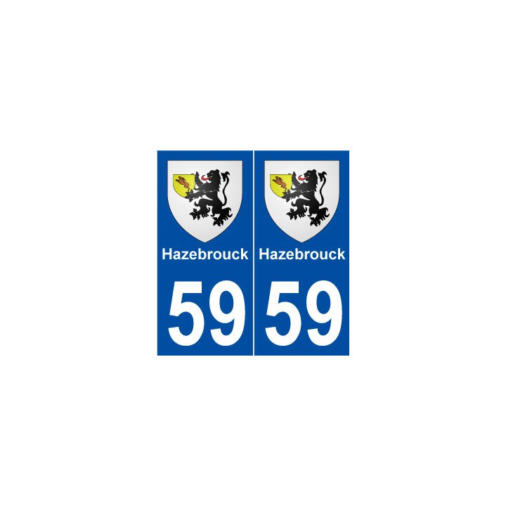 59 Hazebrouck blason autocollant plaque stickers ville