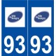 93 Bobigny logo autocollant plaque stickers ville